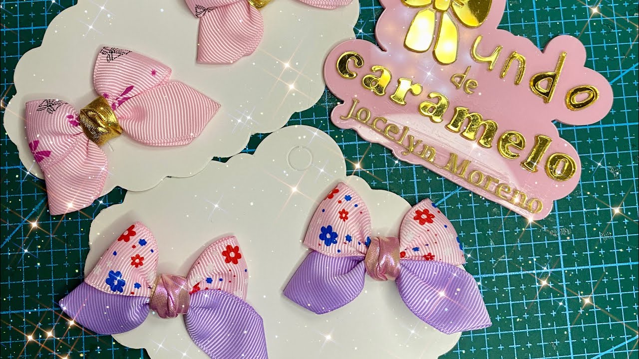 Moños en par para bebé 🎀 Listón de 2.3cm 💕