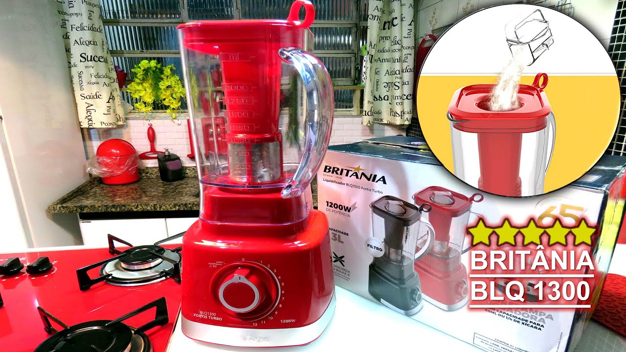 LIQUIDIFICADOR BRITÂNIA BLQ1300 FORTIS TURBO 1200W 6 LÂMINAS 3LITROS 127 V #LIQUIDIFICADOR #BRITANIA