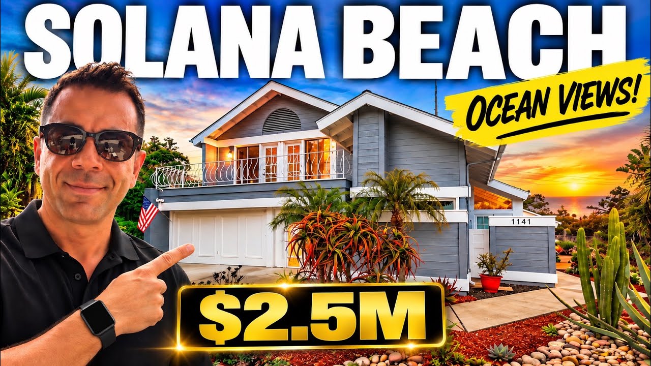 Coastal Homes for Sale San Diego | $2.49M Solana Beach Home Tour