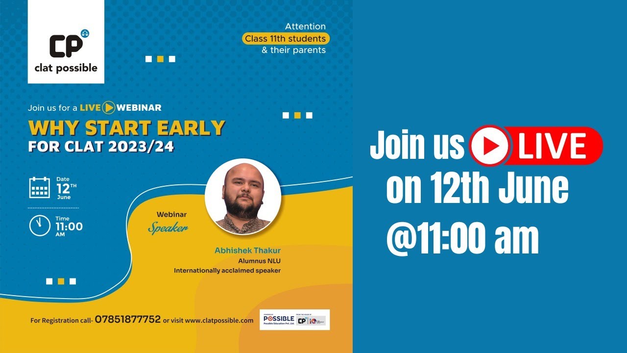 Clat Possible presents Live Webinar on 
