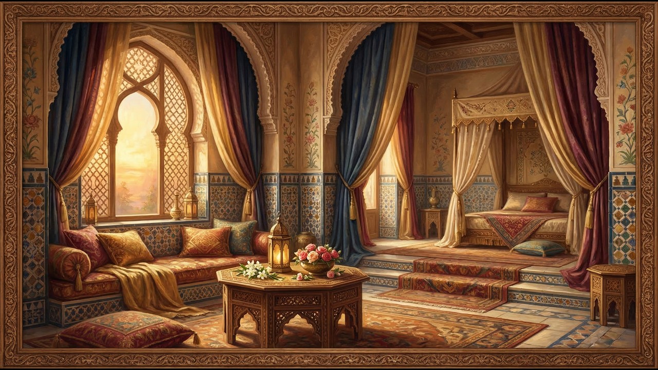 Andalusian Palace Art Collection 🌿  Relaxing Islamic Wall Art🌿studio Art tv 1