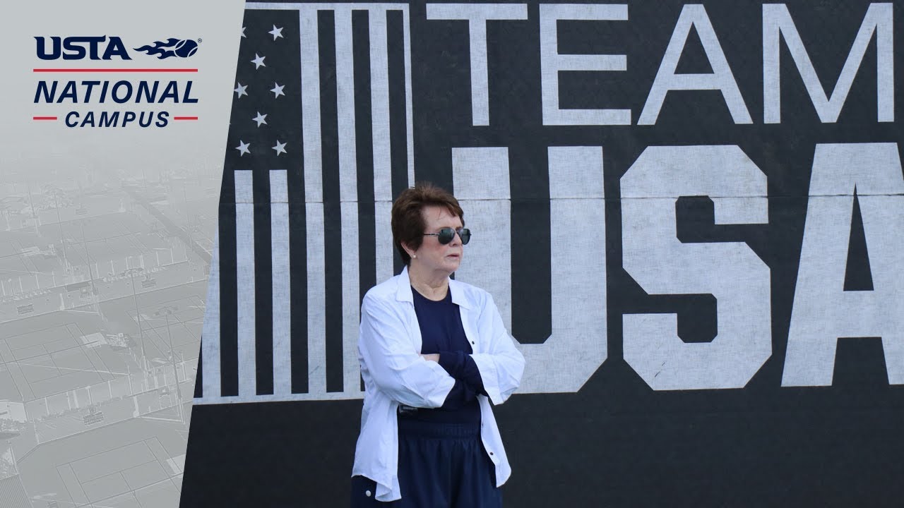 Billie Jean King Visits Home of American Tennis