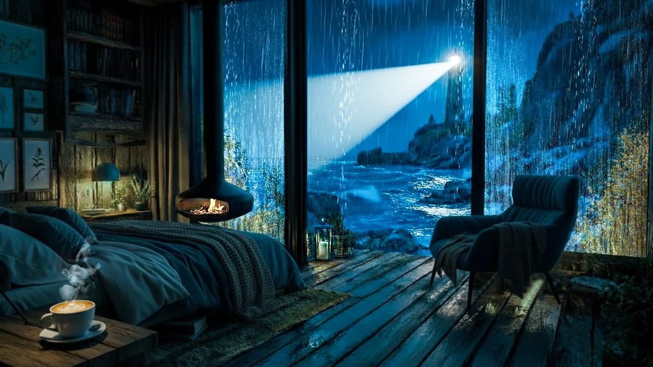 Mix Ocean, Fireplace, Rainy Sounds for Sleep to Ease Stress & Quiet Your Thoughts