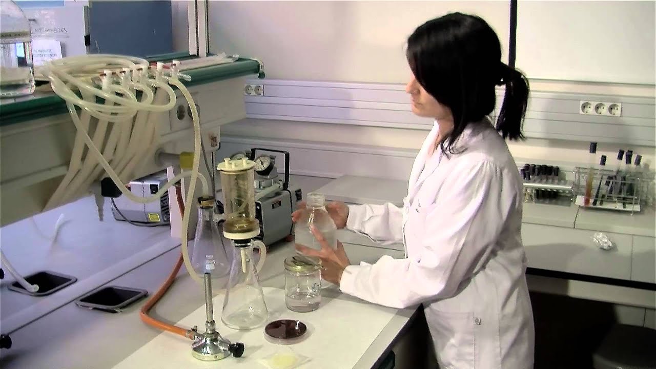Análisis microbiológico de aguas mediante filtración