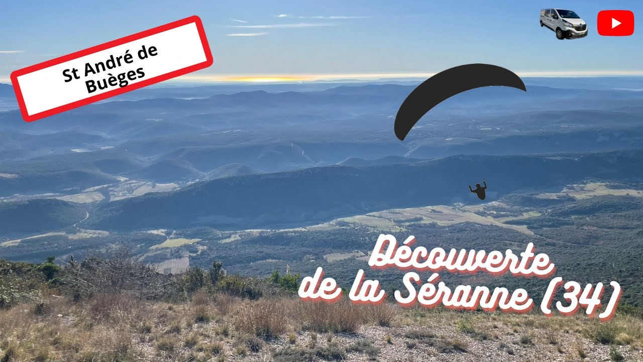 PARAPENTE à la Séranne (34) Découverte du site en marche et vol 4K
