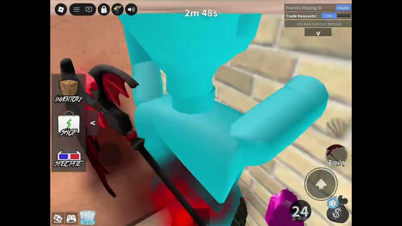 Playing mm2 with my oldest avatars!