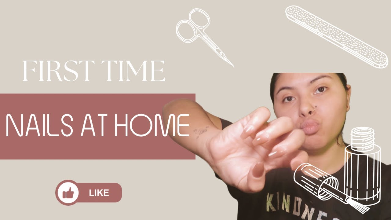 Press on nails at home . . . .
