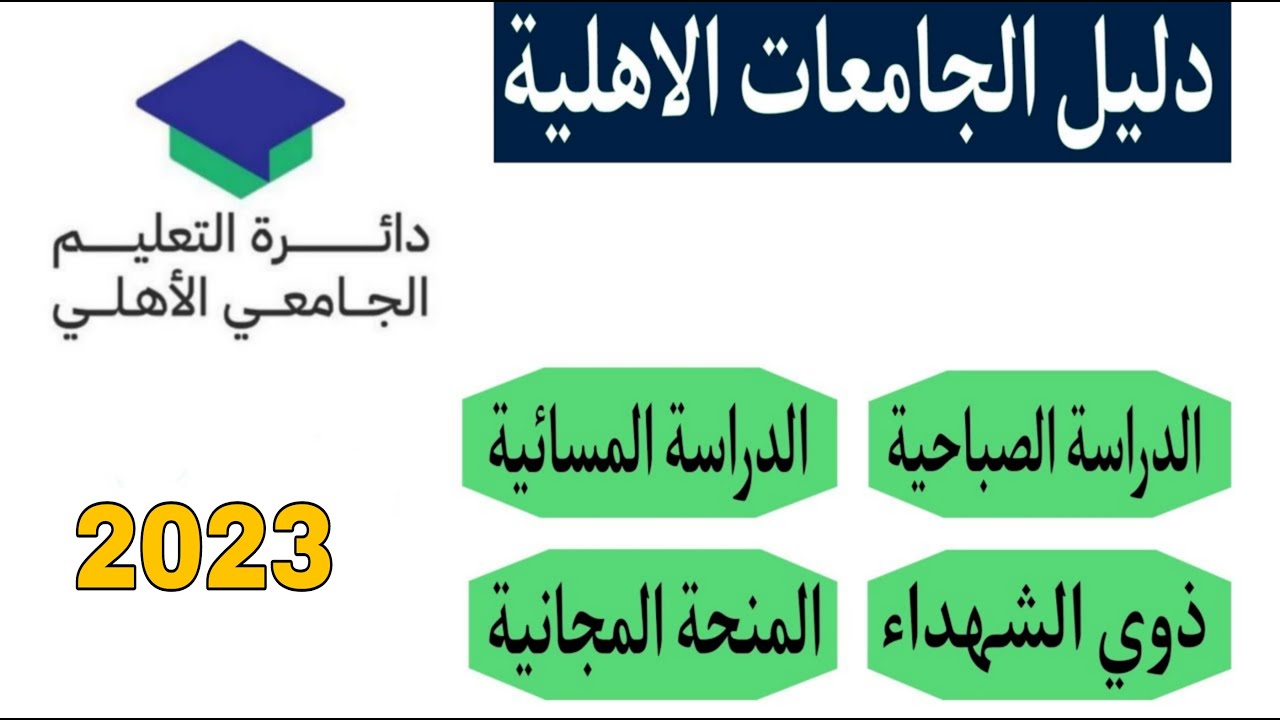 شرح دليل الجامعات الاهلية ( المعدلات و الجامعات و الاقساط و طريقة التقديم ) ٢٠٢٣
