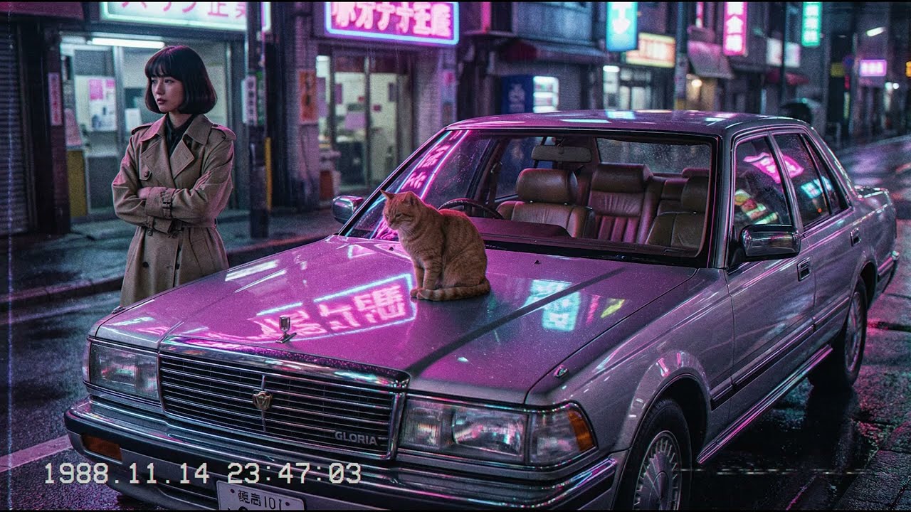 Gloria Y30 Night Drive | Japanese City Pop Instrumental | Bubble Era Midnight Cruise/昭和バブルの夜、ネオンと静寂