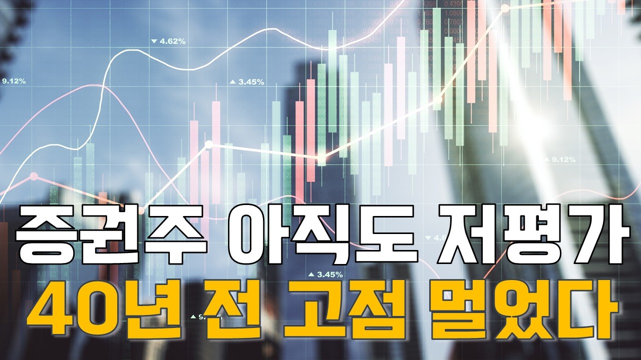 [마켓A컷] 증권주 아직도 저평가, 40년 전 고점 멀었다