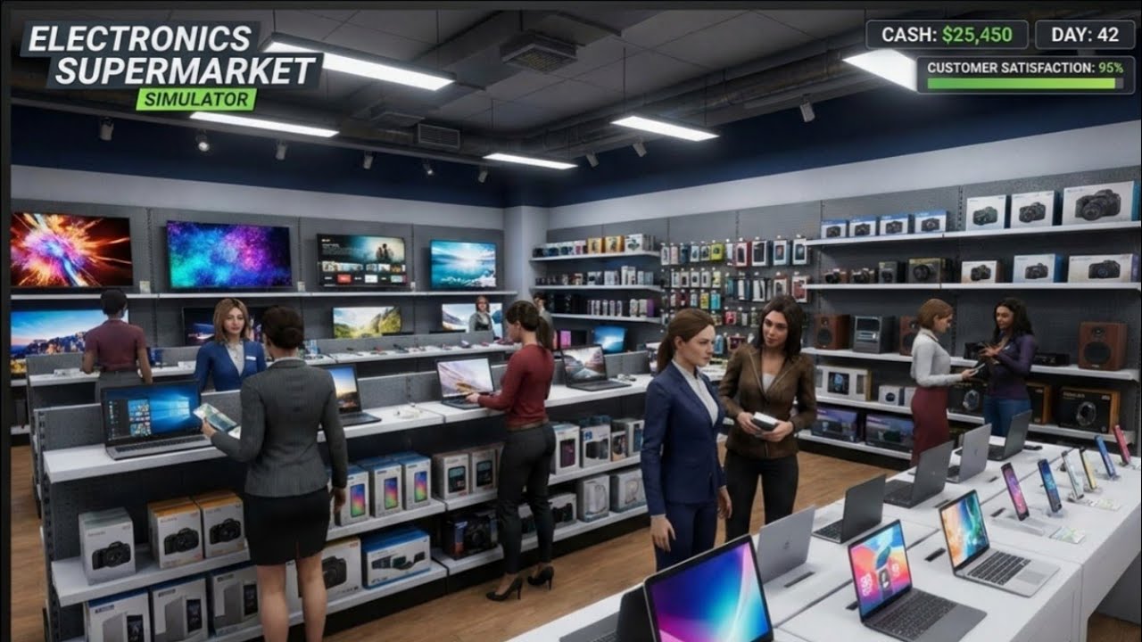 Bu Mahalledeki Kızlar Çok Güzel ! Electronics Supermarket Simulator