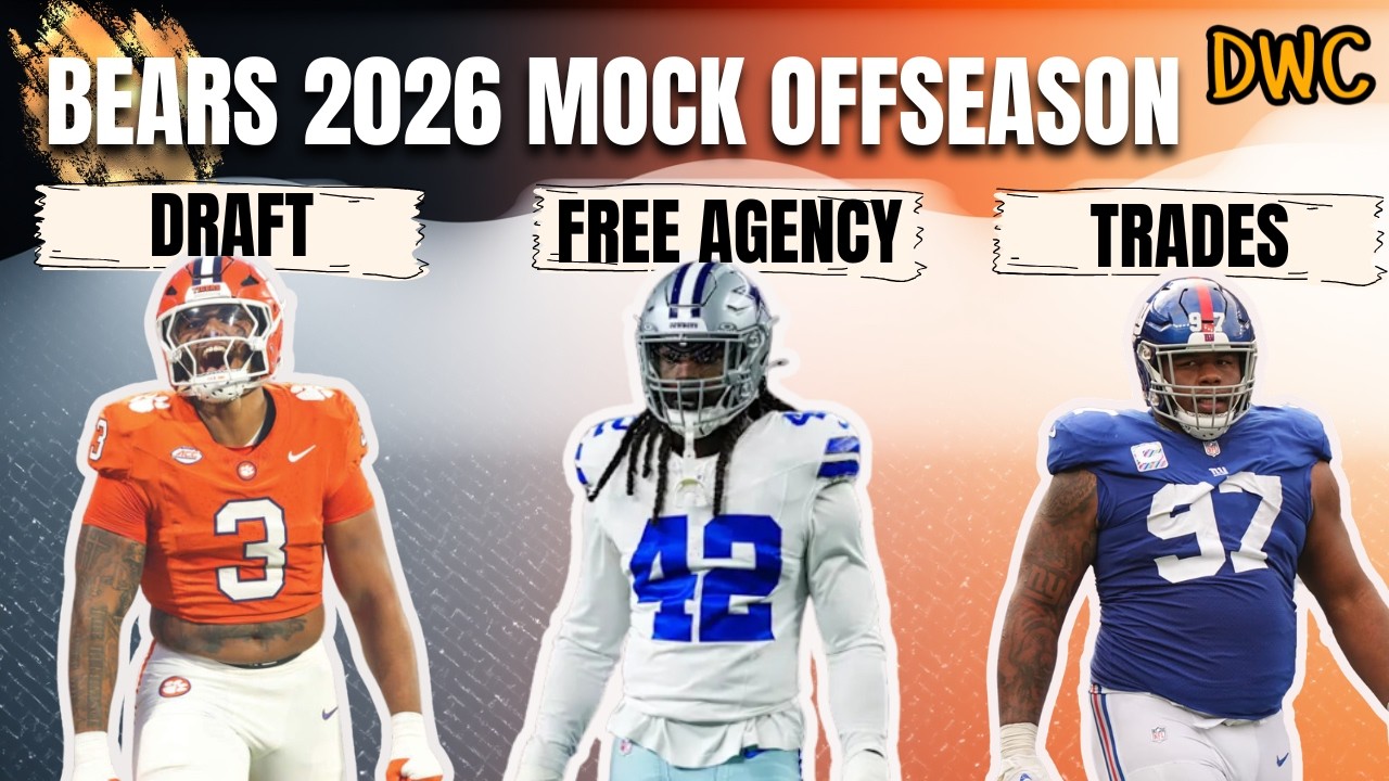 FULL Chicago Bears 2026 Mock Offseason || Free Agency, Draft, Trades, Cuts, etc!