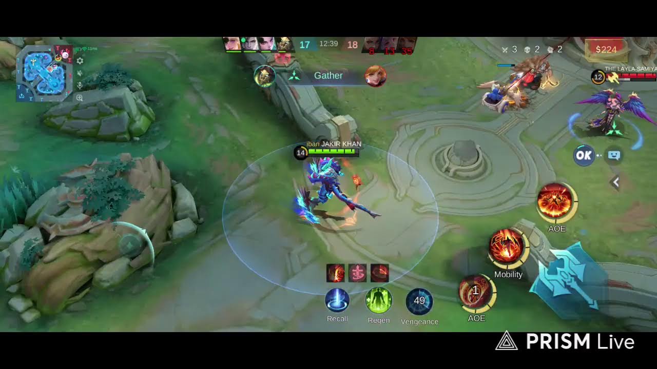 Live streaming of Game of BD