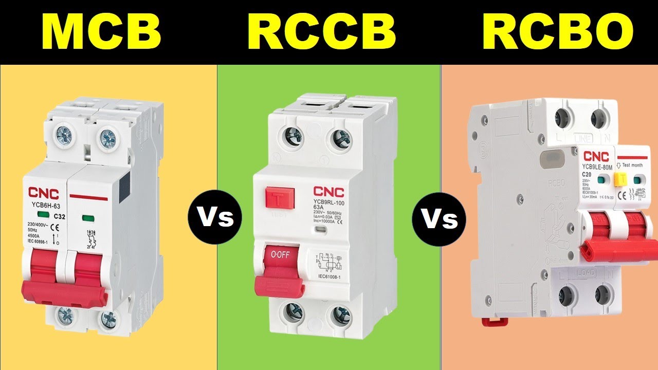Разница между автоматическими выключателями MCB, RCCB и RCBO @TheElectricalGuy
