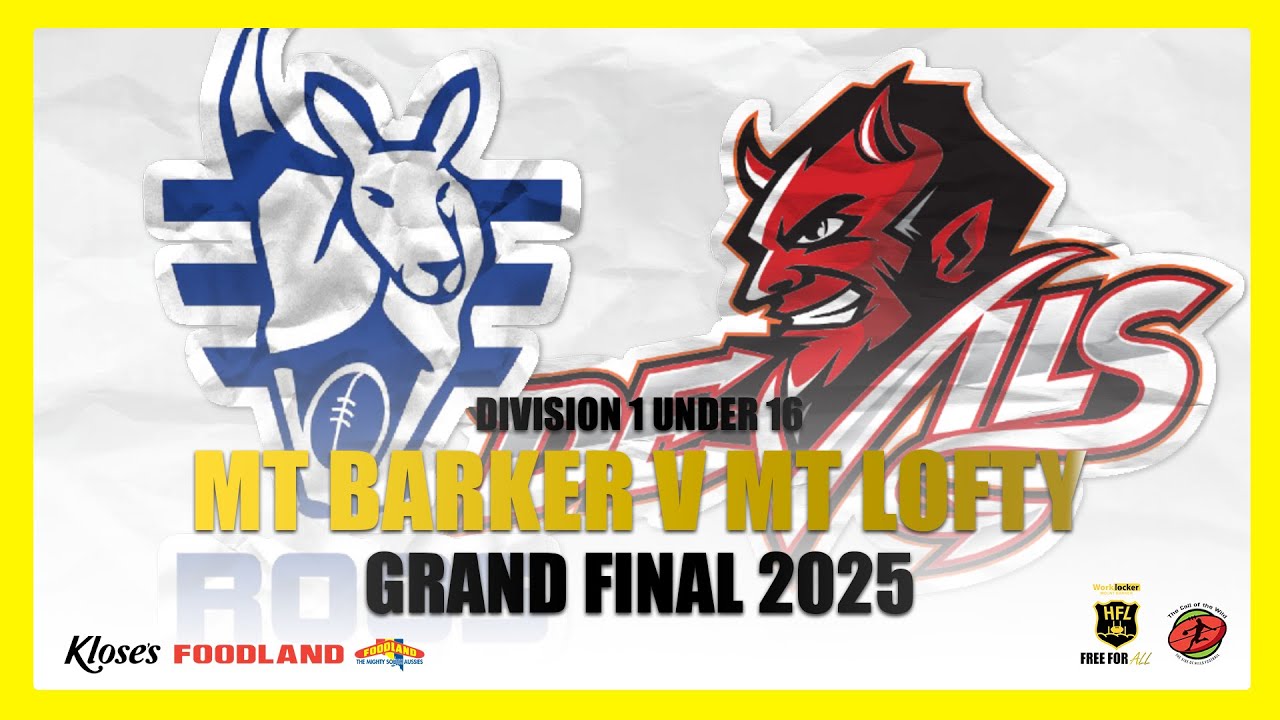 HFL U16 Season 2025: Grand Final - Mt Barker v Mt Lofty