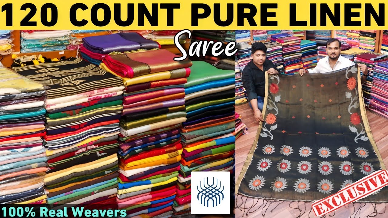 Pure Matka Silk Mark Certified / Resham Muslin / Pure Linen / Mercerised Cotton Saree Manufacturer