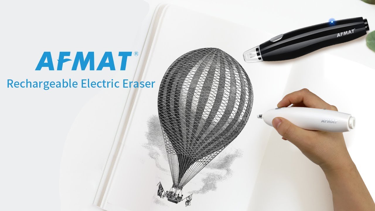AFMAT Electric Eraser Kit,140 Eraser Refills, Rechargeable Electric Erasers for Drafting
