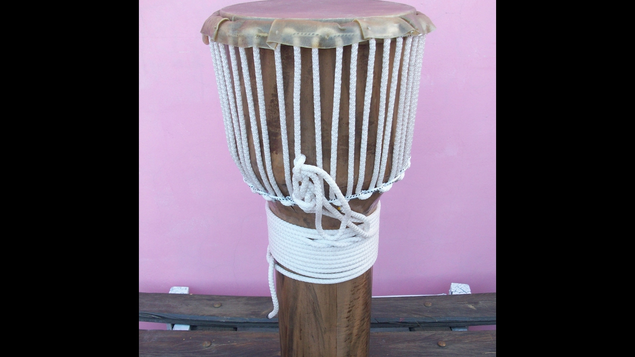 djembe construido con caños de PVC