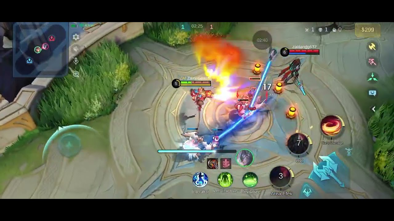 By one 1 VS 1 saya pake X. Borg Melawan adekku pake Alpha