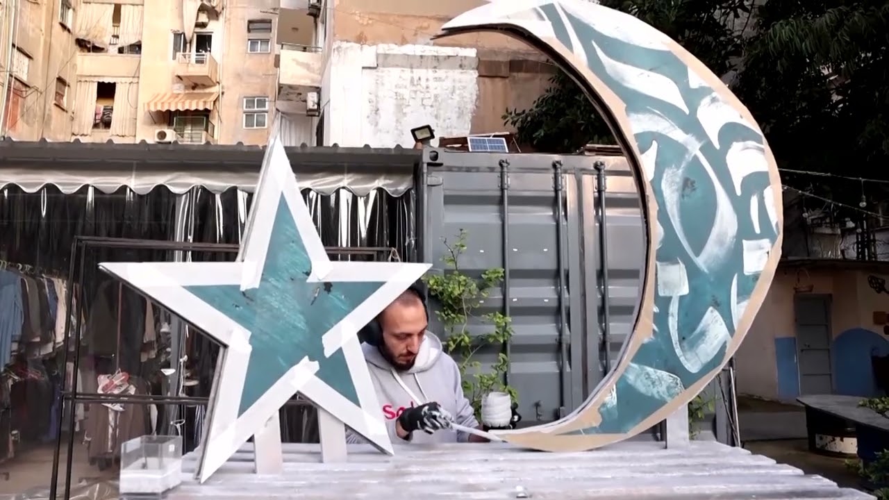 Beirut workshop turns waste into Ramadan street decorations