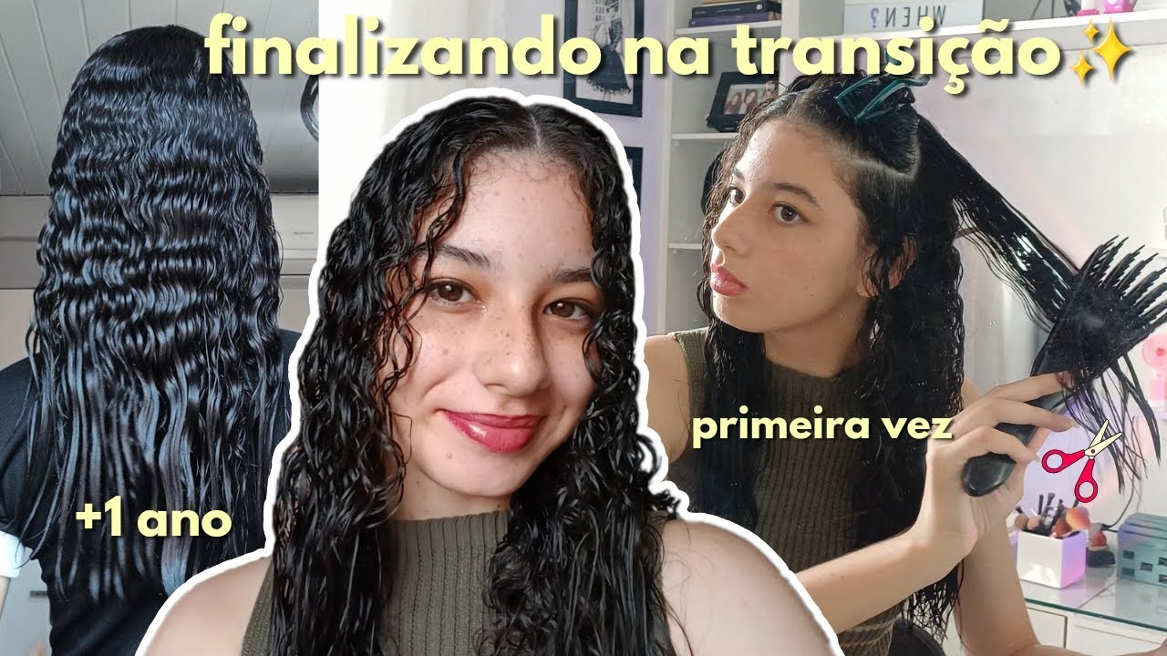 Finalizando o cabelo na transição capilar pela primeira vez | Mais de 1 ano na transição capilar