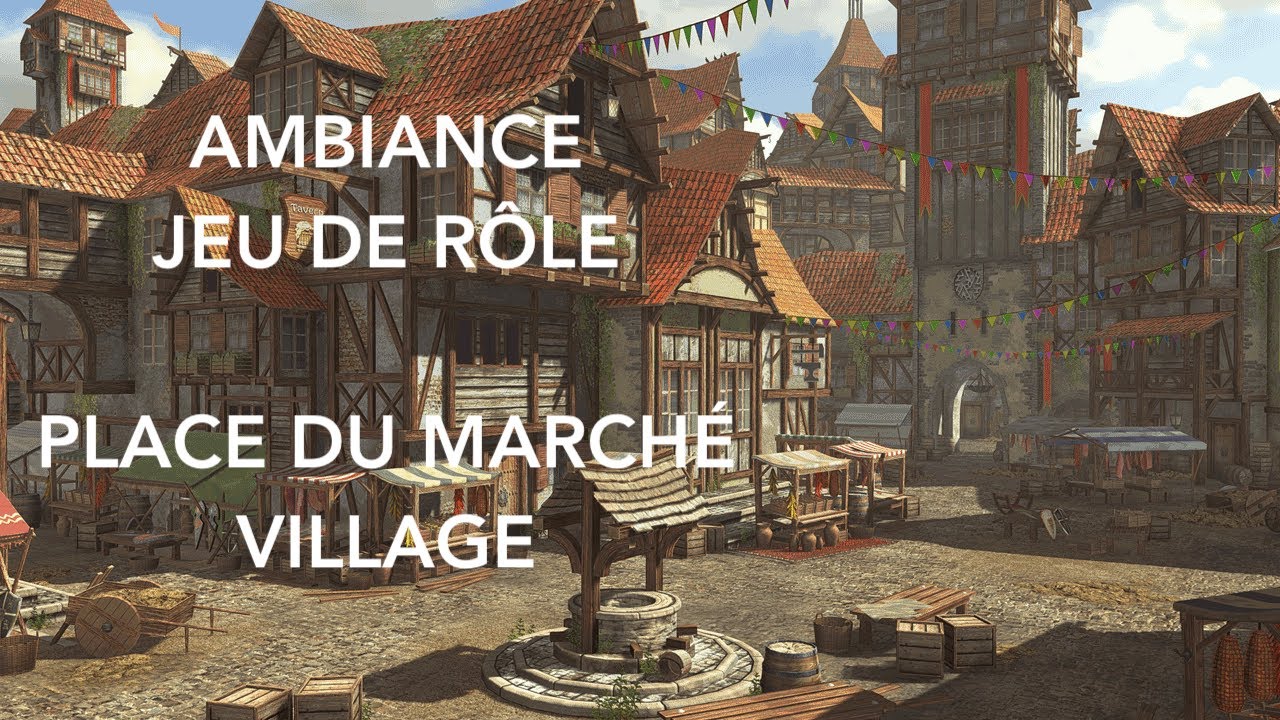Place du marché - village - ambiance