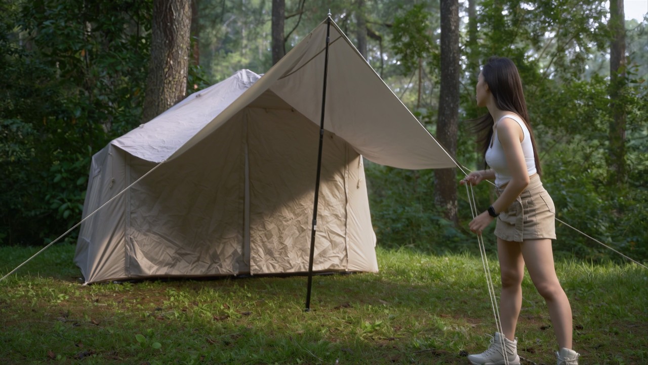 SOLO CAMPING IN THE RAIN ☔️ RELAXING IN THE TENT WITH MYDOG 🐶 ASMR