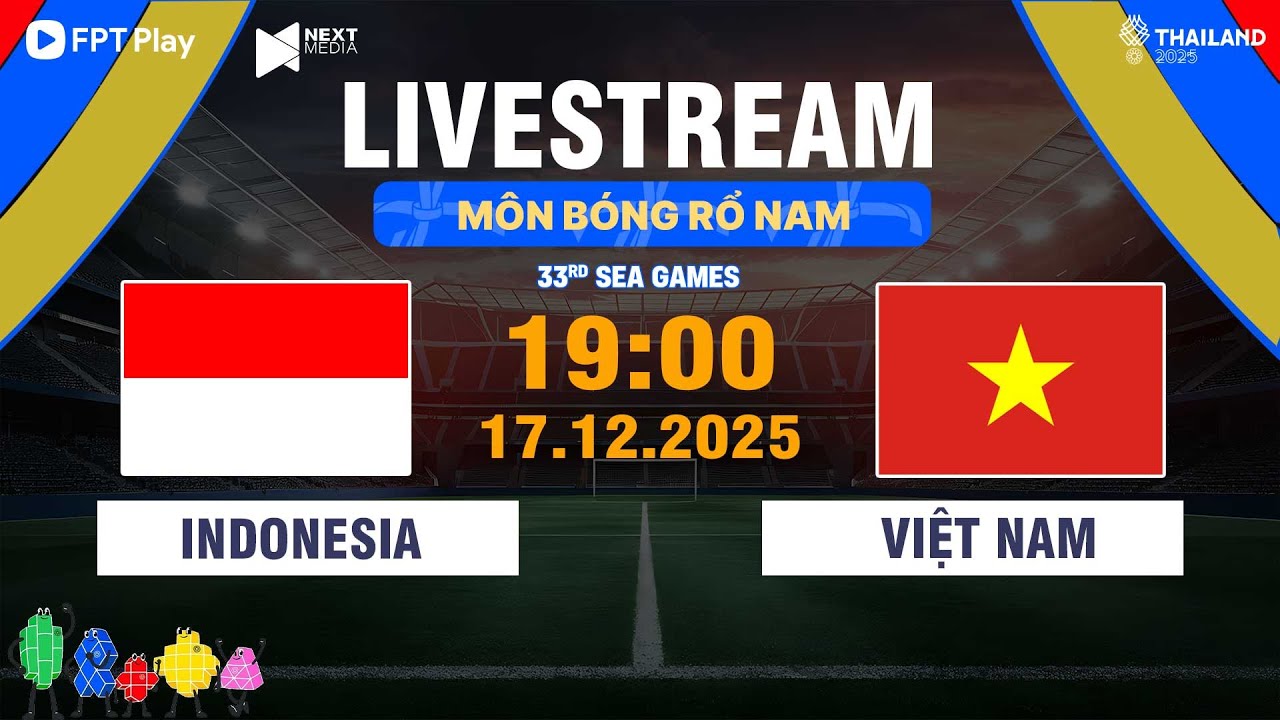 🔴 TRỰC TIẾP B&Oacute;NG RỔ NAM | Việt Nam vs Indonesia | SEA Games 33 | Live Basketball
