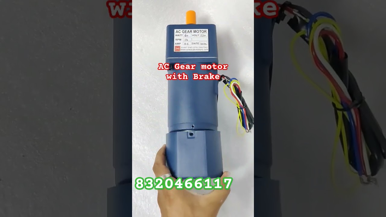 High torque Slow speed motor with Brake #acmotor #hightorquemotor #smallsize #gearmotor #slowspeed