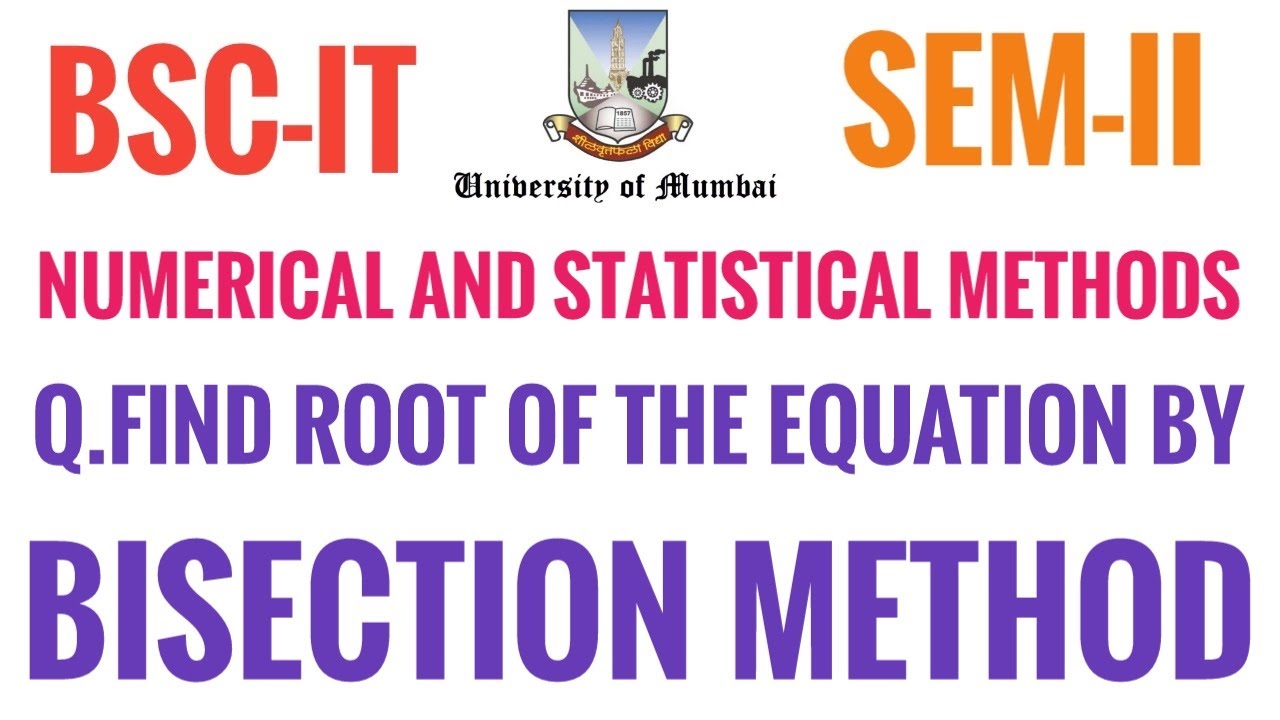 BISECTION METHOD IN HINDI