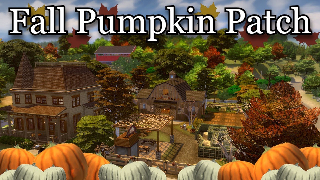 Come build a Fall Pumpkin Patch with me! Sims 4 Speedbuild
