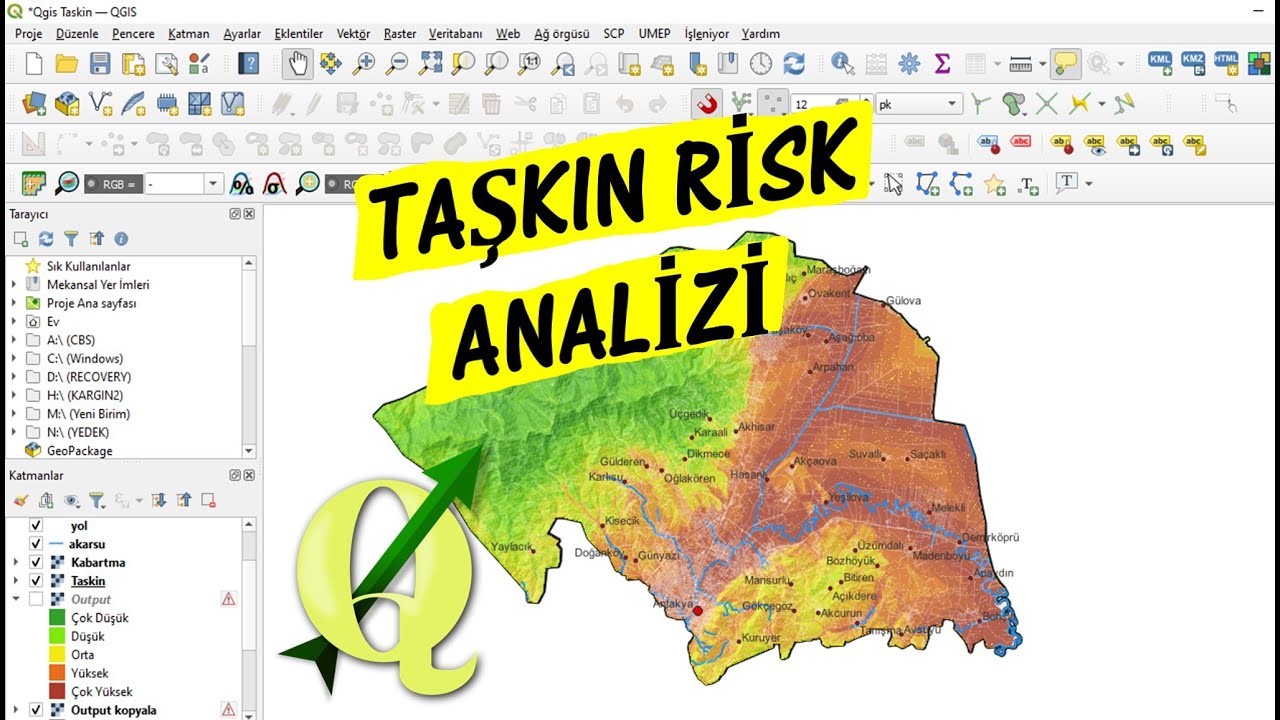 QGIS Taşkın Risk Analizi (Weighted Overlay)