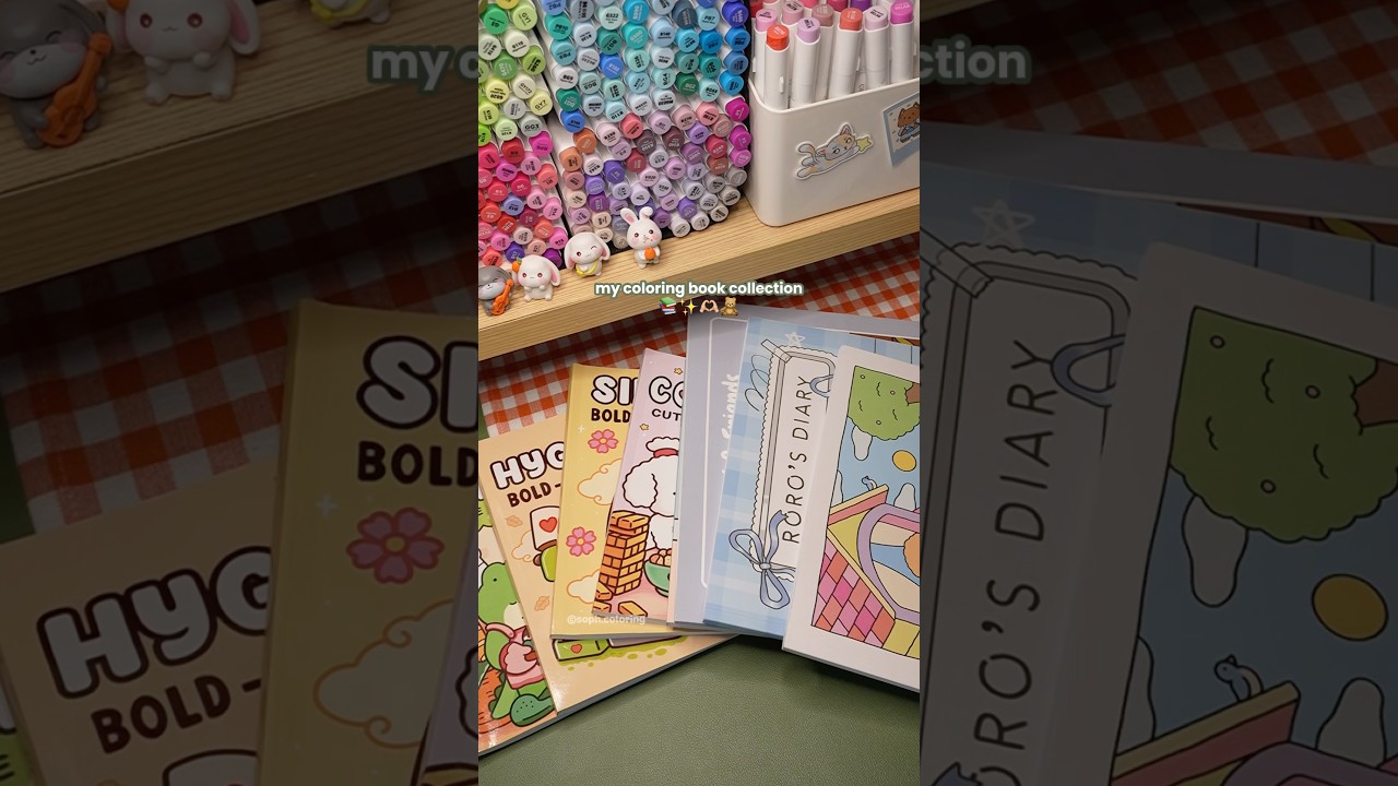 my coloring book collection 🥰🧸 