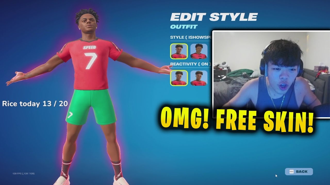 AsianJeff получил скин IShowSpeed, подаренный Epic Games.
