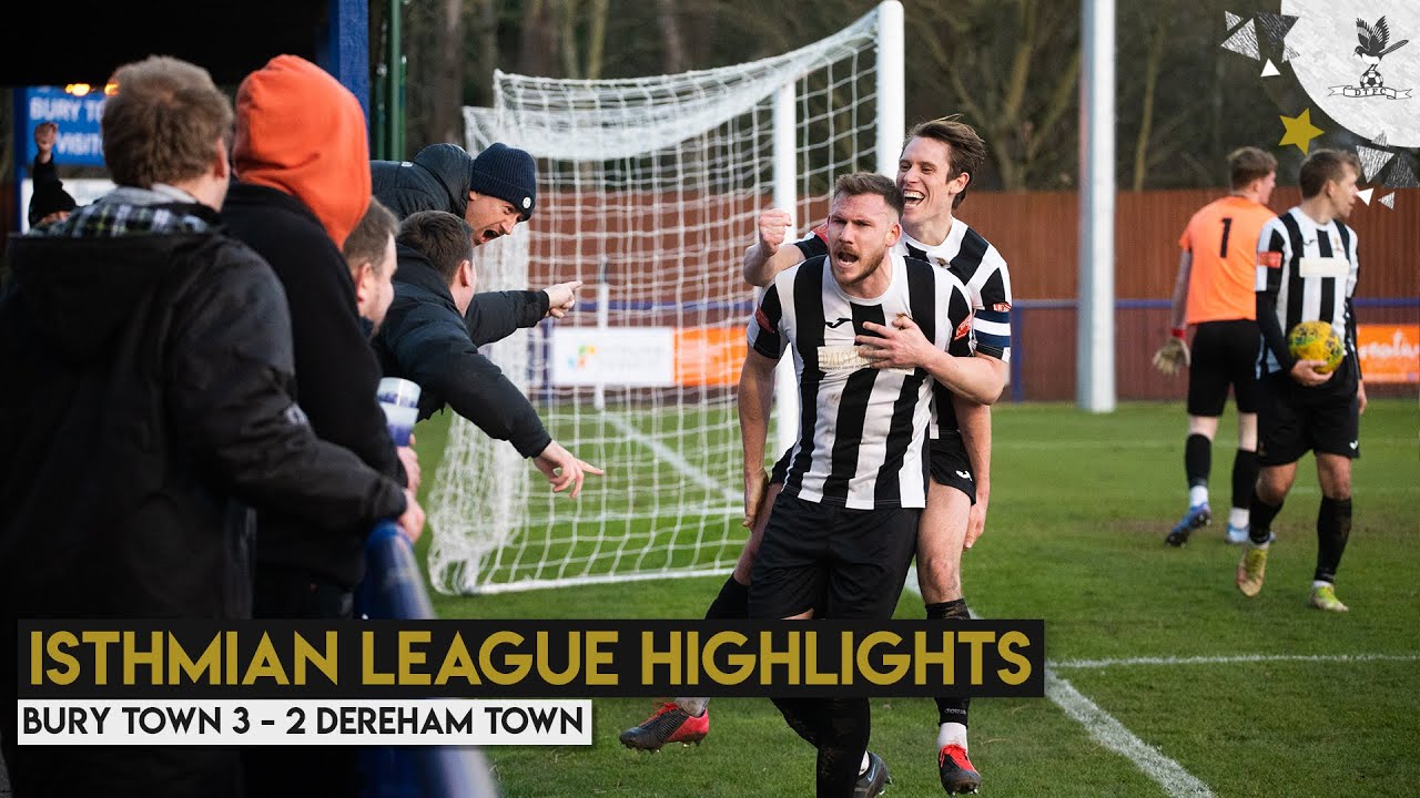 ISTHMIAN LEAGUE HIGHLIGHTS | Bury Town 3 - 2 Dereham Town | Non-League Football | Magpies TV
