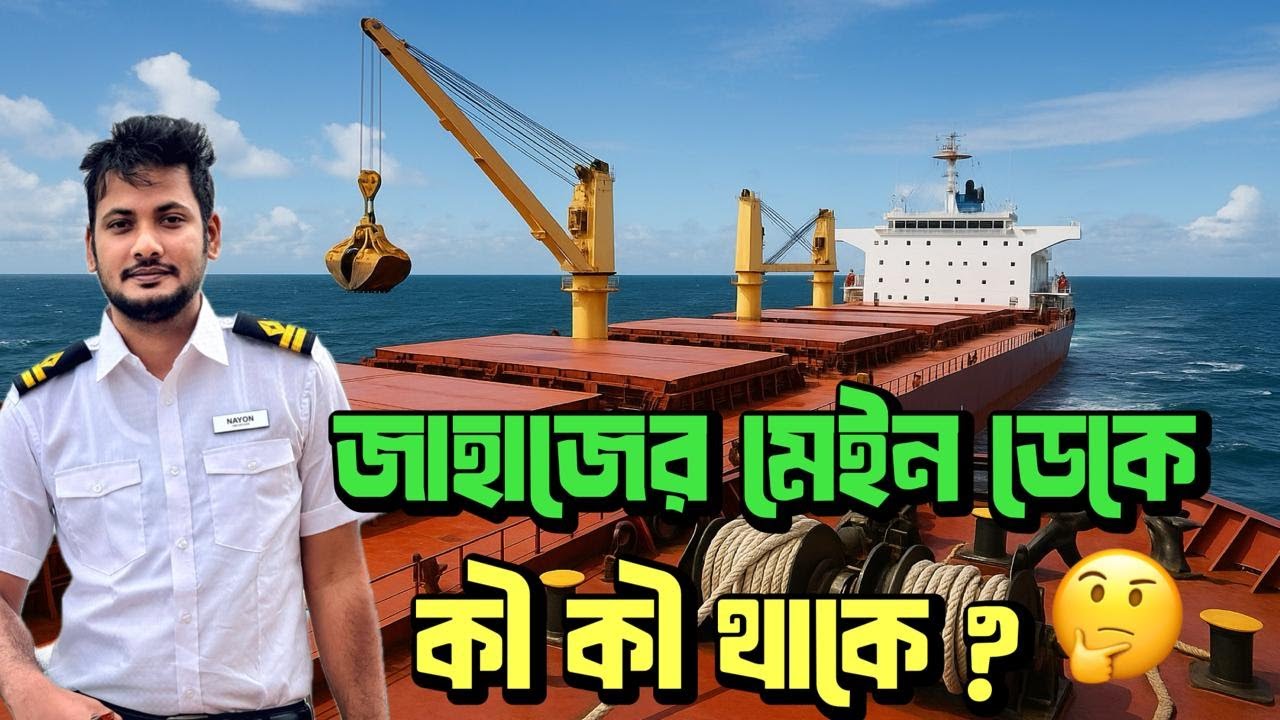 জাহাজের মেইন ডেকে কী কী থাকে জানেন? | Main Deck Tour of a Merchant Ship | Nayon