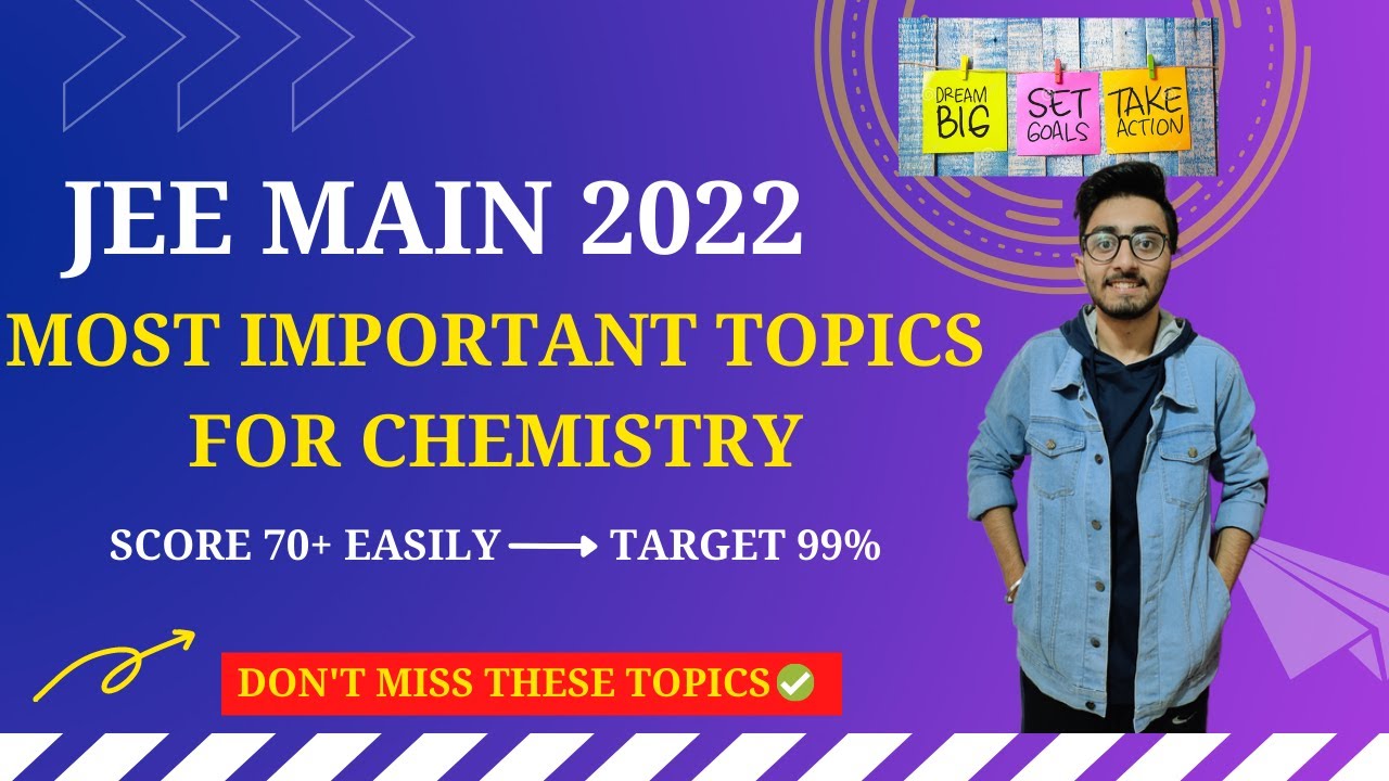 Most important topics of Chemistry for JEE Main 2022 | Easy kill topics + important concepts|Aim 99%