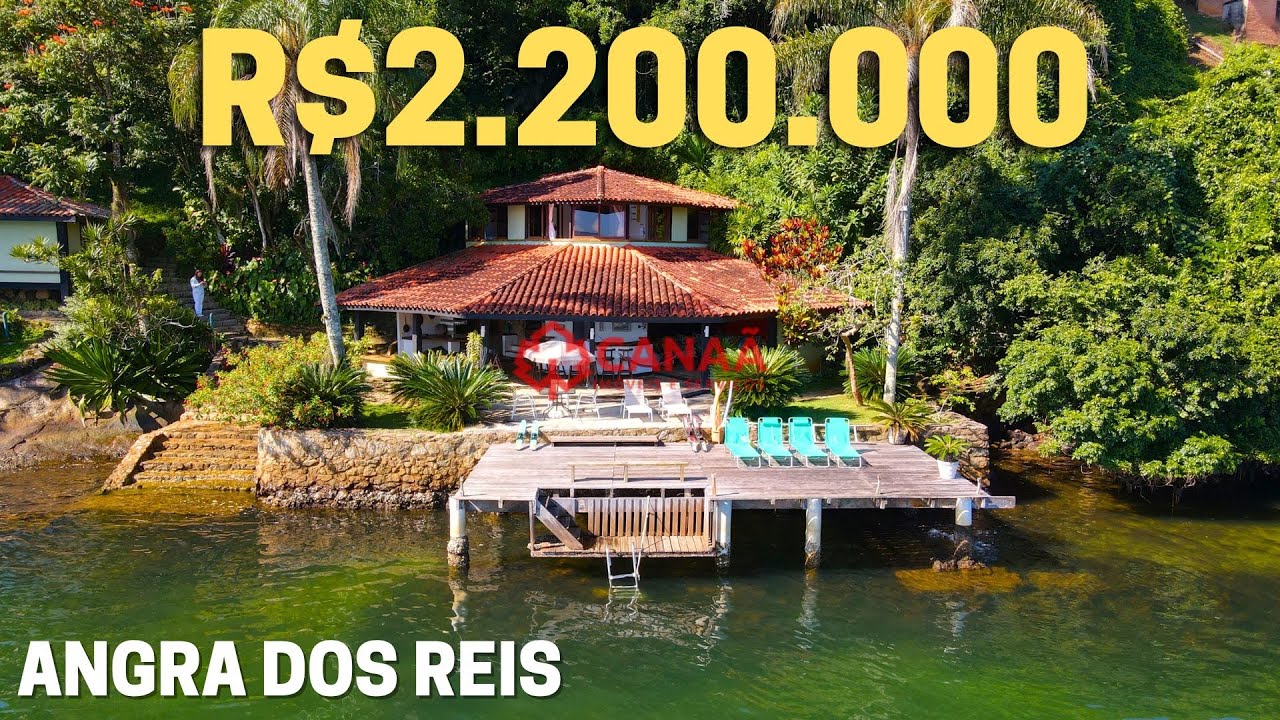 CASA COSTEIRA NA ILHA EM ANGRA DOS REIS - RJ, DECK MOLHADO, POITA, 6 QUARTOS🌴🔆  4K 60fps