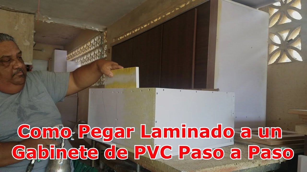 Como Pegar Laminado a un Gabinete de PVC Paso a Paso