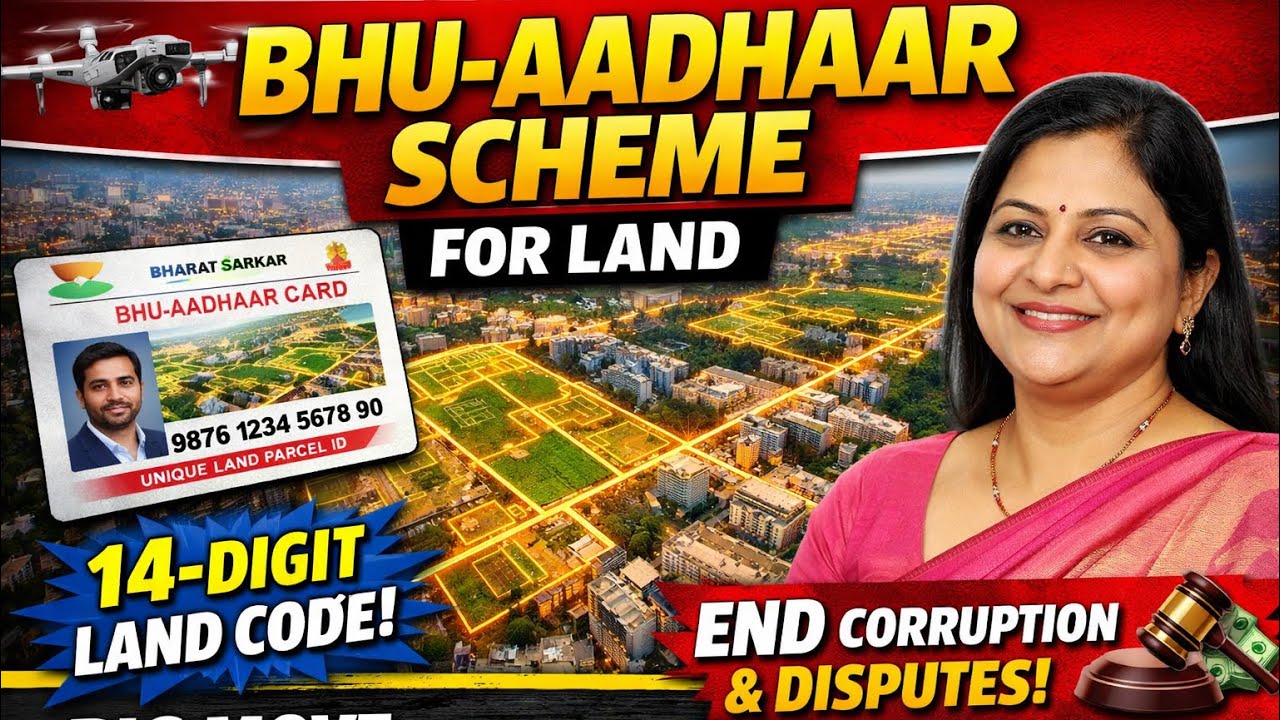 Bhu-Aadhaar Scheme Explained 🔥 | Digital Land Mapping | ULPIN | UPSC GS3 Land Reforms 2026 #upsc2026