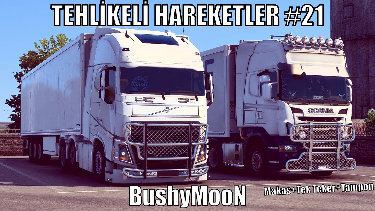 Euro Truck Simulator 2 🔥 Tehlikeli Hareketler #21 🔥 Makas + Tek Teker + Tampon 💣💥 | 🔴 4K 60FPS 🔴