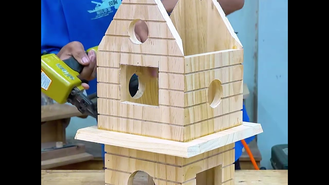 Build your own amazing wooden bird feeder.
