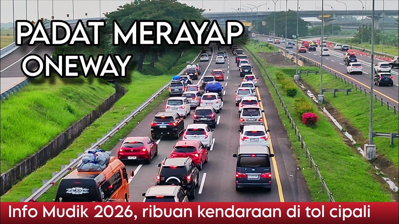 KENDARAAN PEMUDIK MULAI PADATI TOL CIPALI