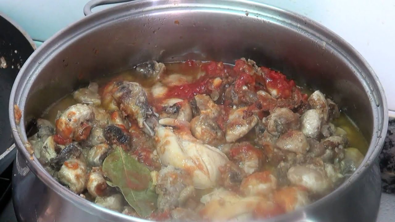 Pollo con champiñones Vídeo receta 21 aquí cocinamos todos Cooking recipe