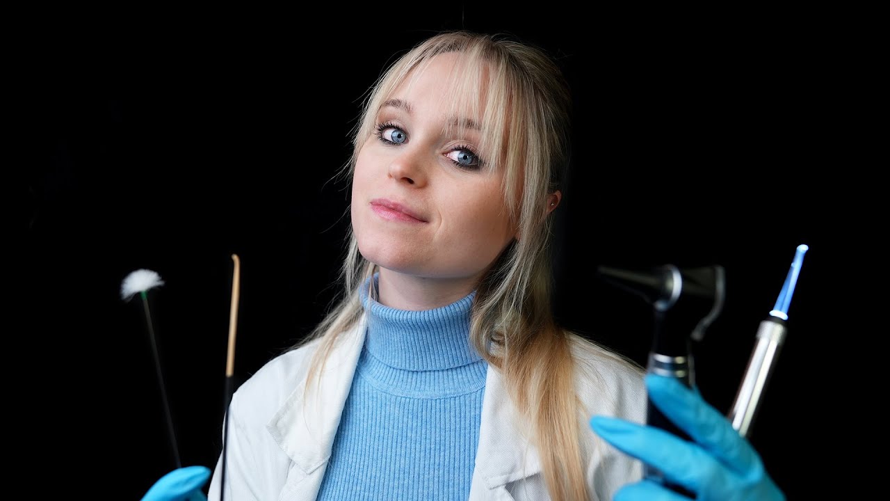 ASMR | INTENSE ear inspection and cleaning (with rain sounds)