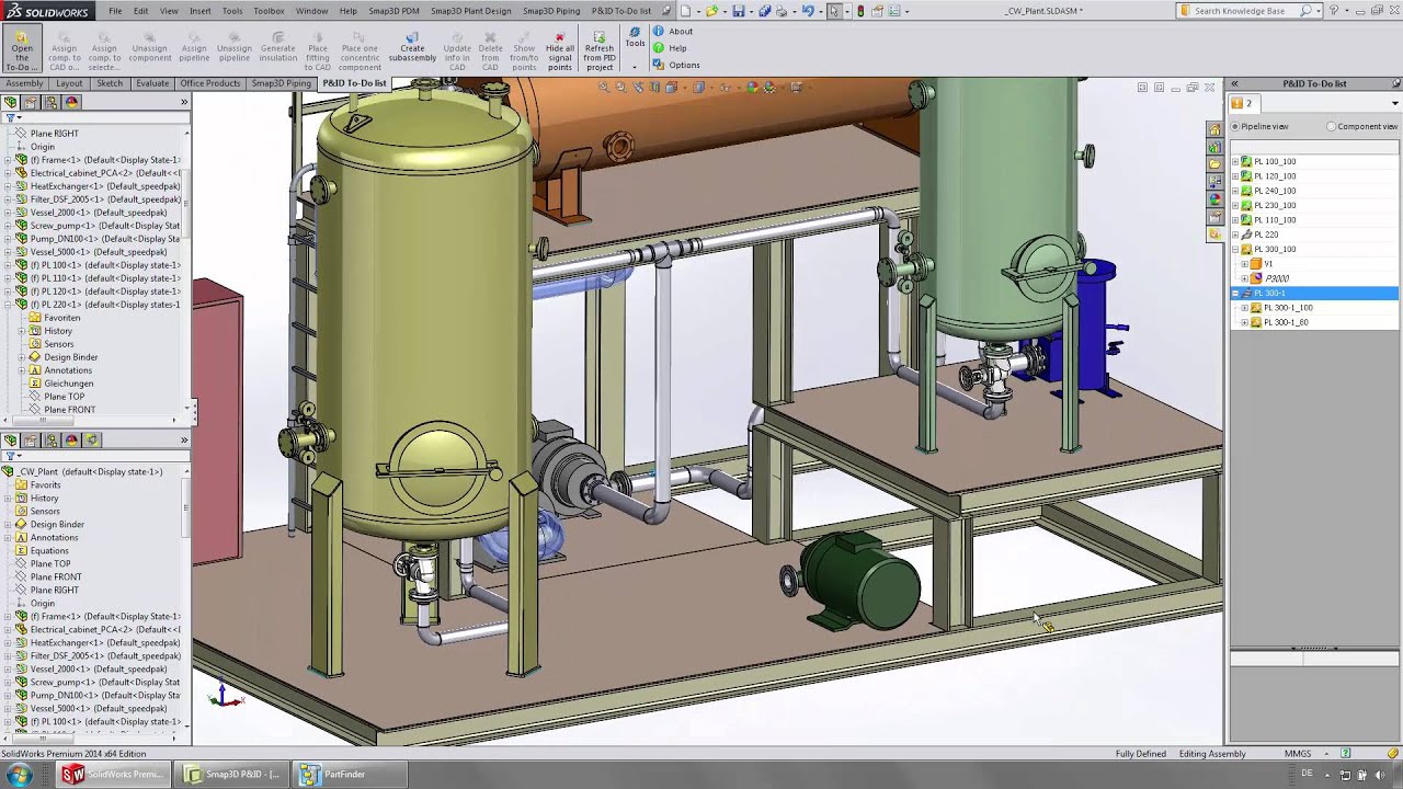 From P&ID to 3D Piping to Isometrics: SOLIDWORKS and Smap3D Plant Design
