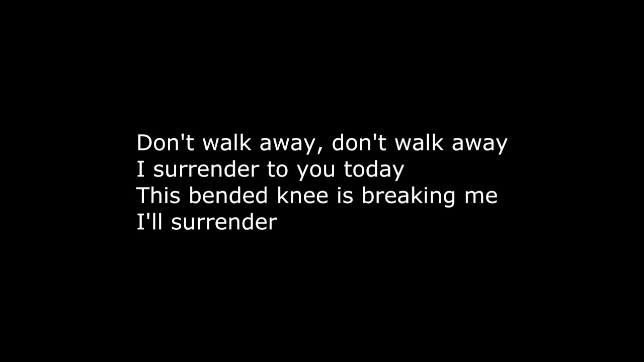 The Mayfield Four - Don't Walk Away - Lyrics On Screen