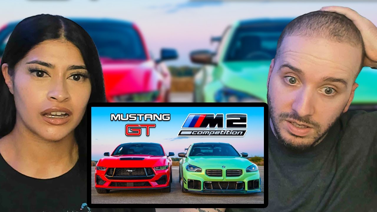 Brits Shocked by American Mustang V8 Vs BMW M2 Competition Drag Race