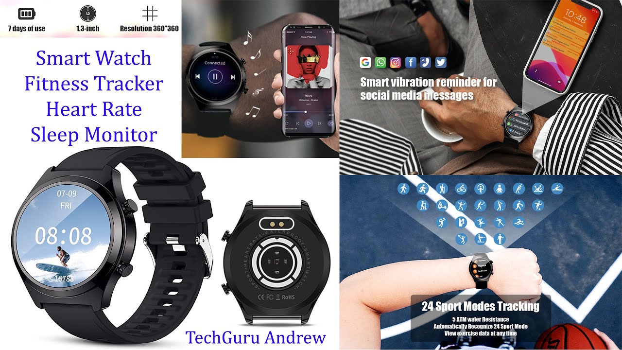 Smart Watch Touch Screen Fitness Tracker Heart Rate Sleep Monitor REVIEW
