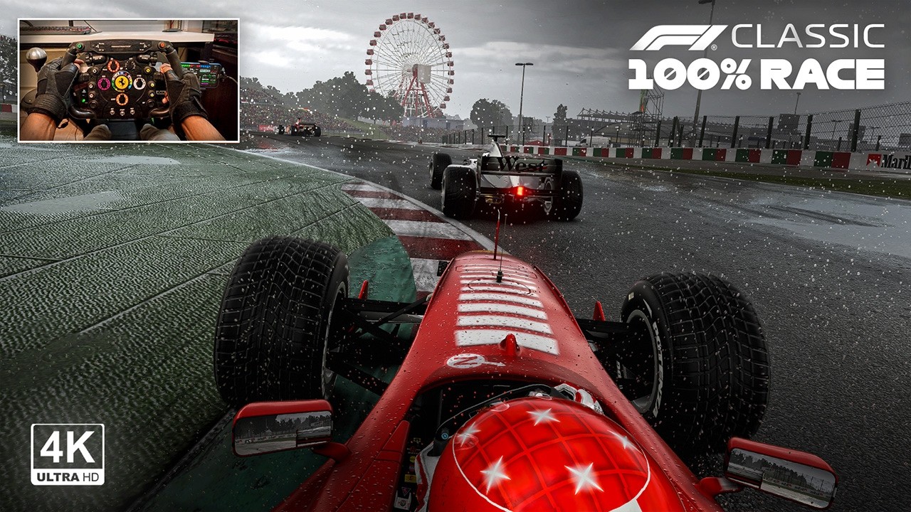 Michael Schumacher's Ferrari F1-2000 V10 - Japanese GP 100% Race | F1Classic Steering Wheel Gameplay